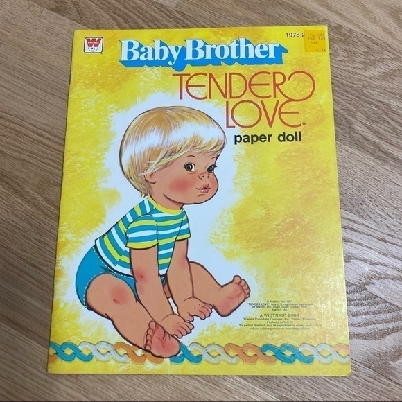 Vintage Baby Brother Paper Doll Uncut Unused 1977 Tender Love Whitman - Picture 2 of 5